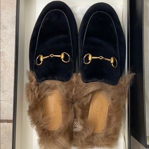 Gucci Princetown velvet slipper